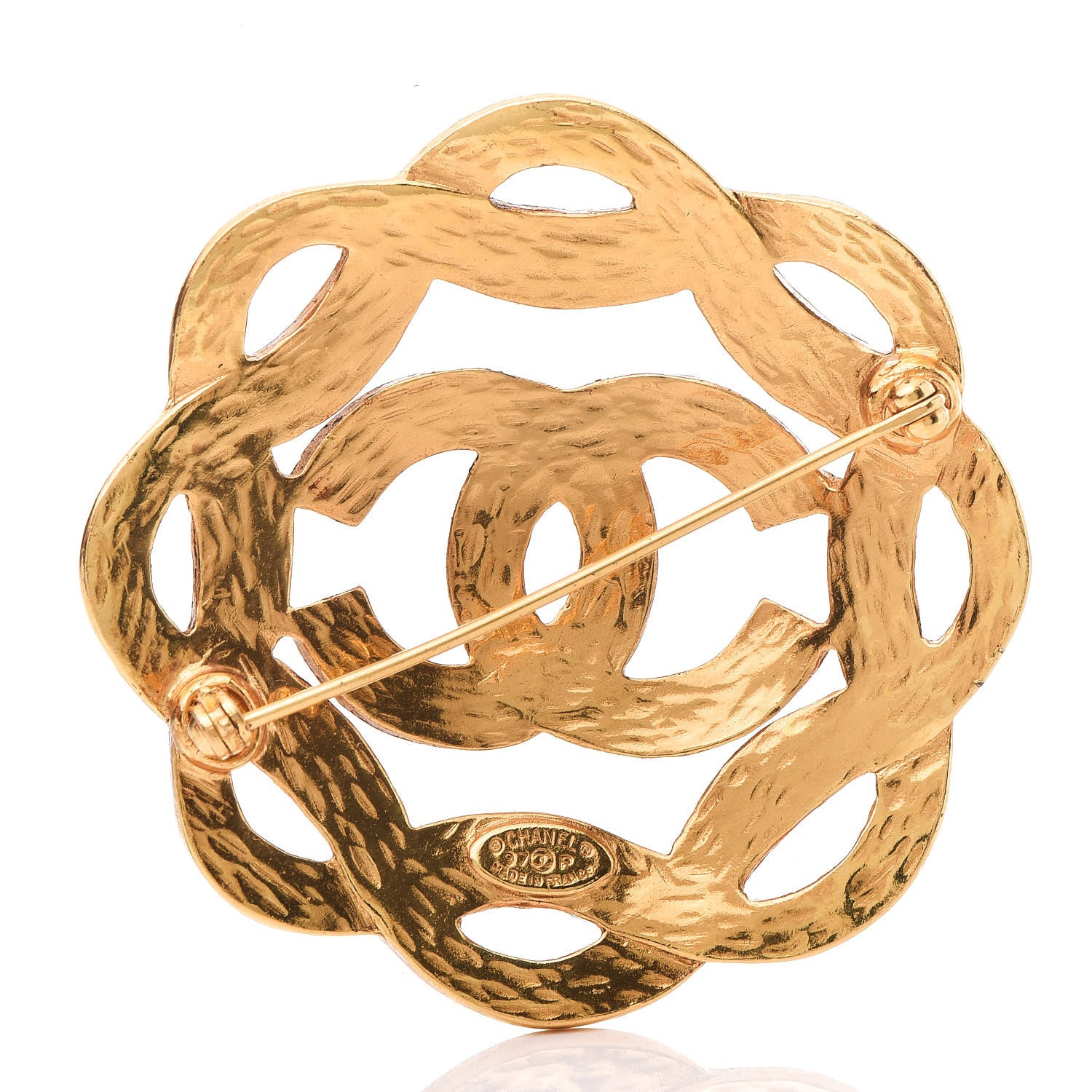 Chanel CC Brooch Gold 3 of 4