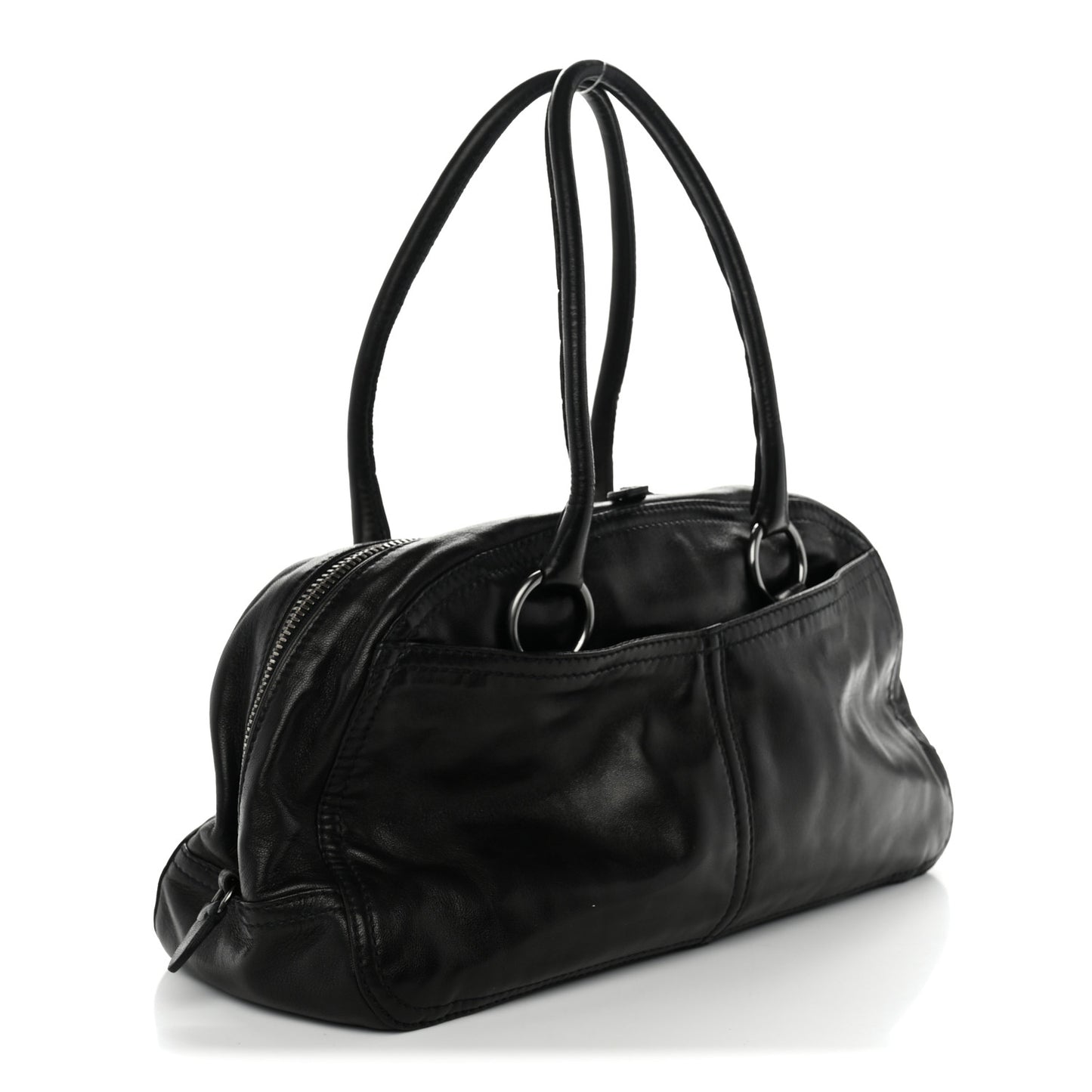 Nappa Pocket Shoulder Bag Black
