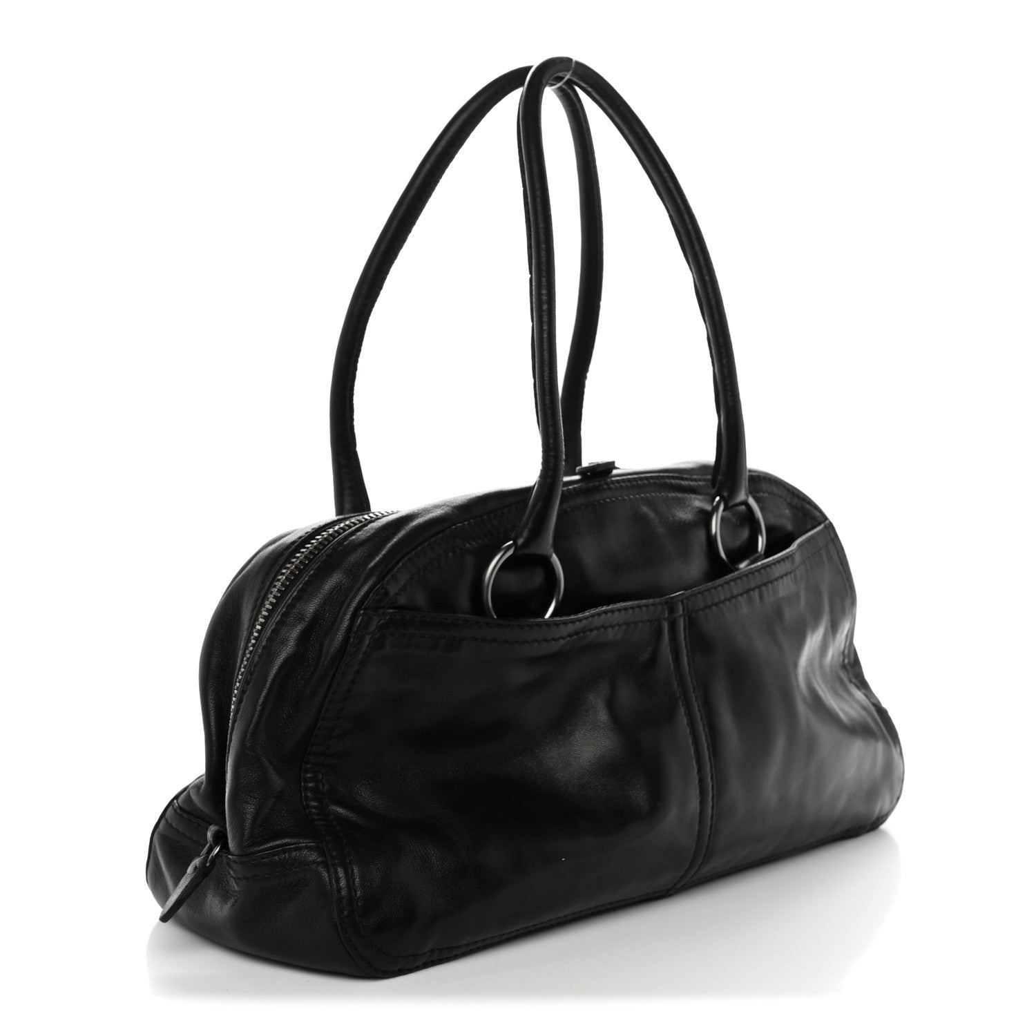 Prada Nappa Pocket Shoulder Bag Black 2 of 9