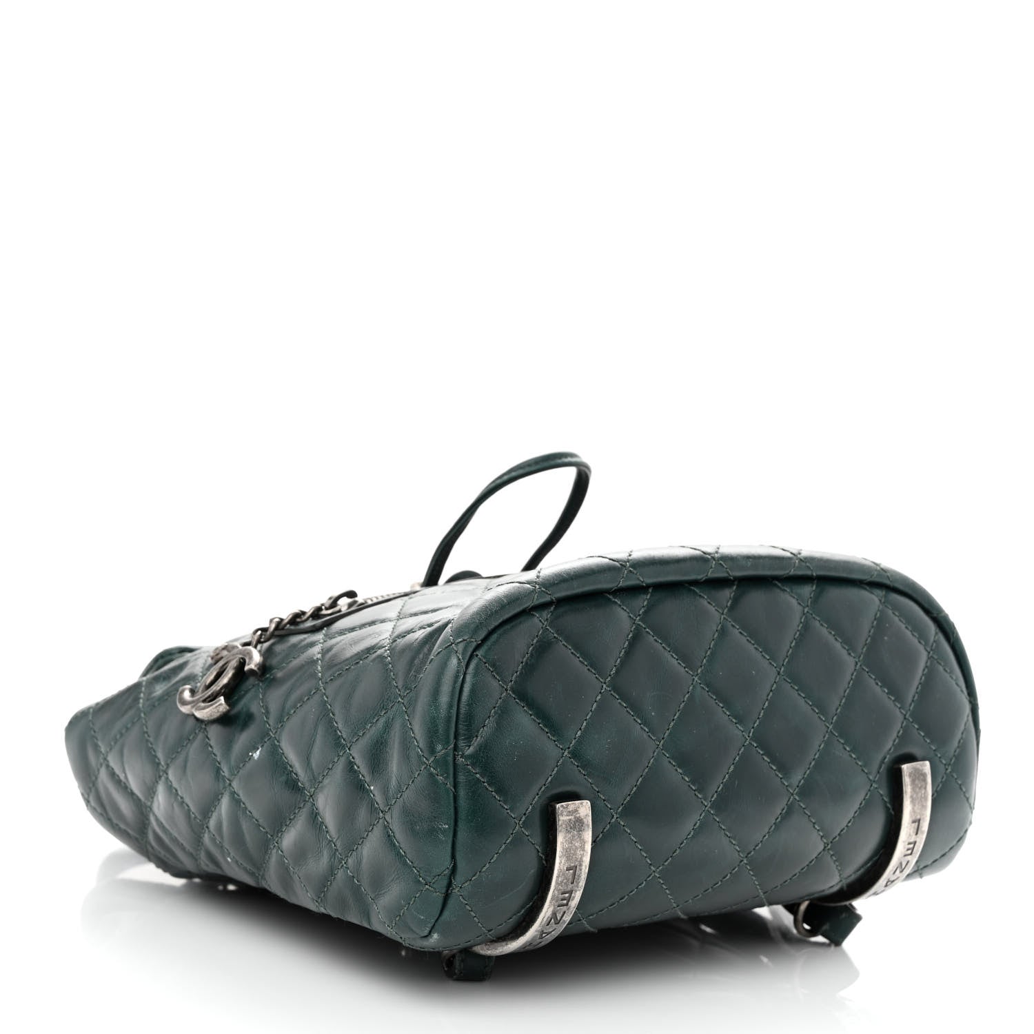 Chanel Glazed Calfskin Quilted Small Salzburg Mountain Backpack Dark Green 4 of 14