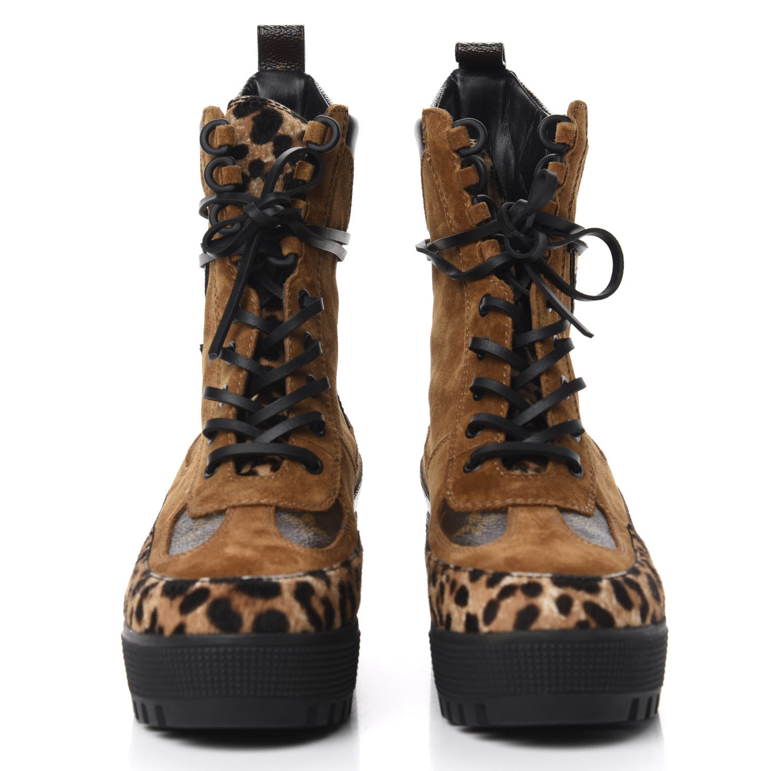 Louis Vuitton Suede Calfskin Monogram Laureate Platform Desert Boots 38 Cognac 2 of 10