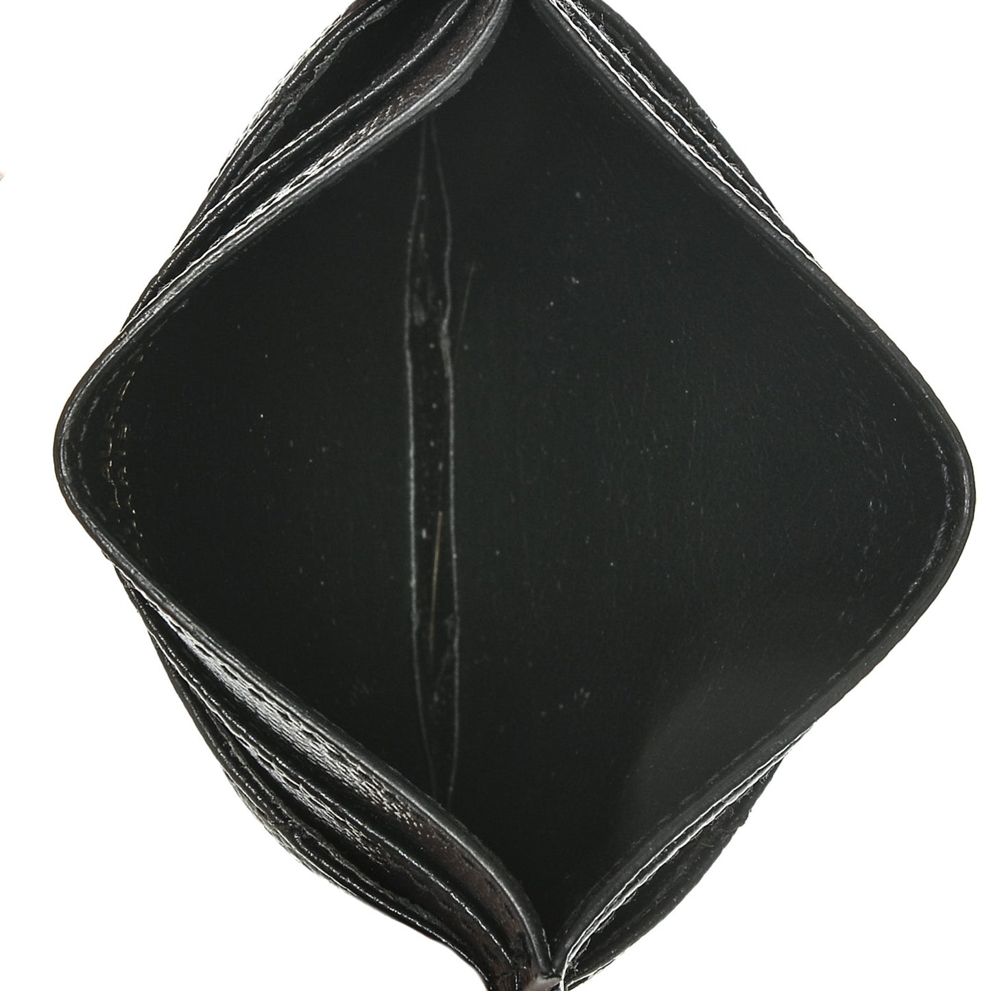 Grain De Poudre Matelasse Chevron Monogram Credit Card Case Black