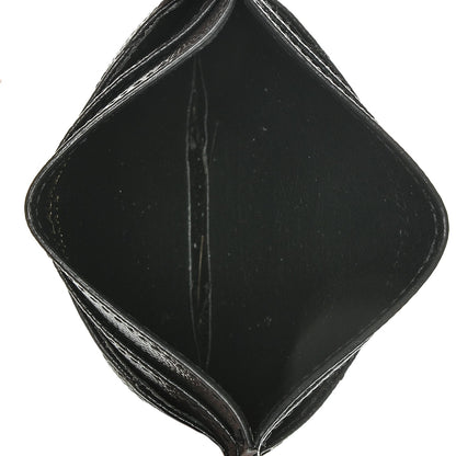 Saint Laurent Grain De Poudre Matelasse Chevron Monogram Credit Card Case Black 5 of 6