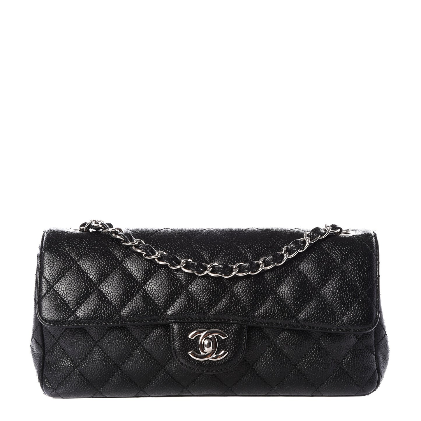 Caviar Quilted East West Flap Black
