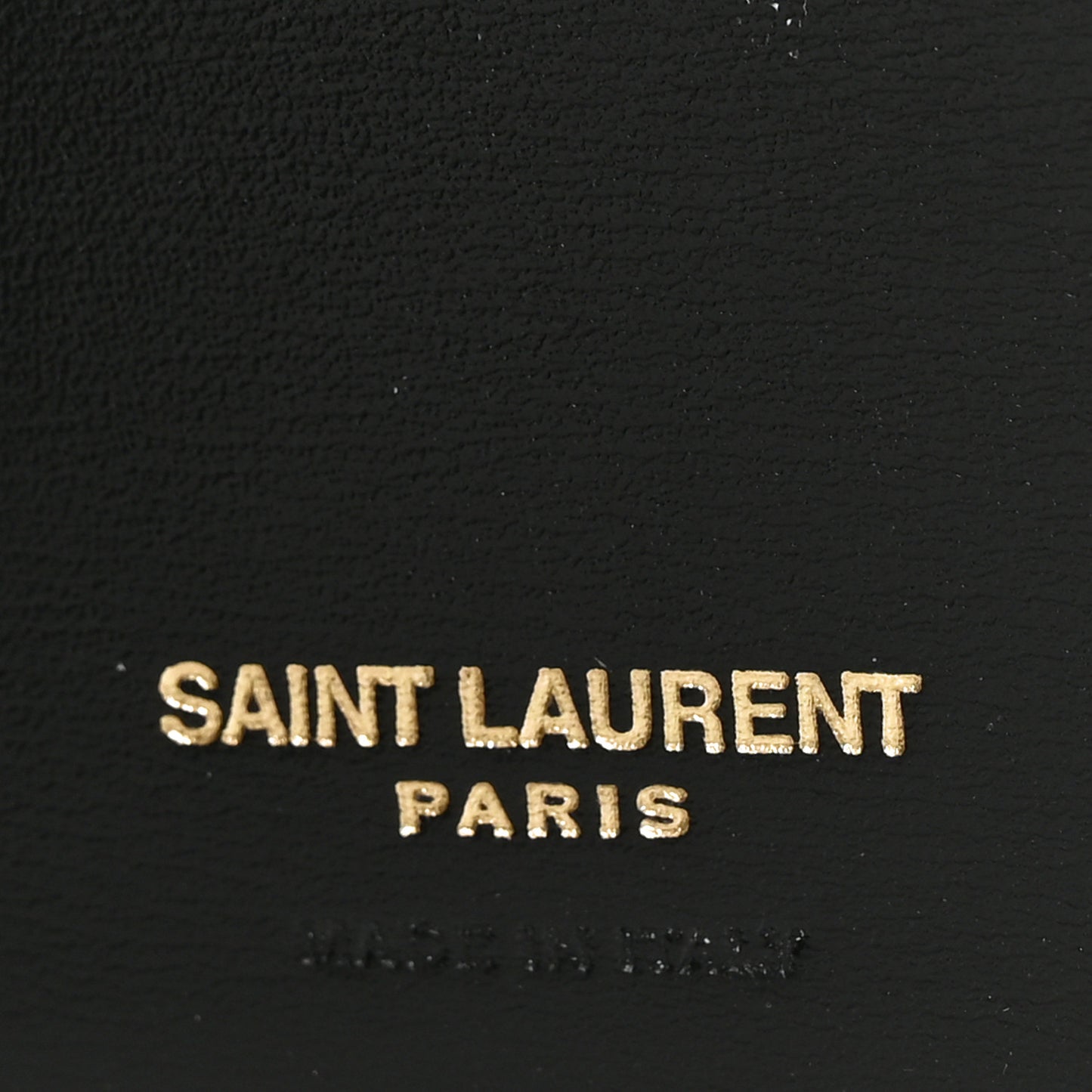 Shiny Calfskin Tiny Cassandre Bill Clip Wallet Black