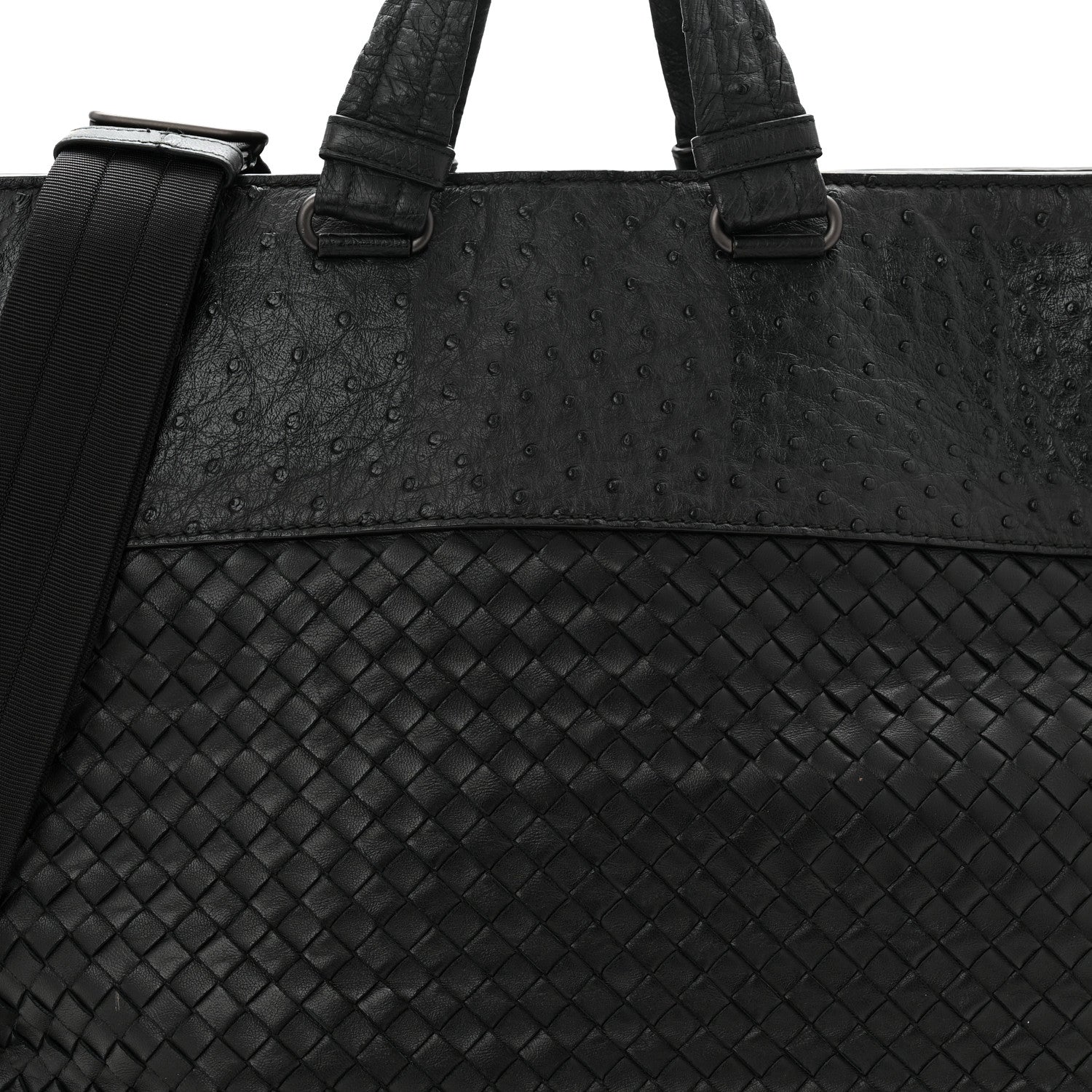Bottega Veneta Ostrich Nappa Intrecciato Tote Black 8 of 11