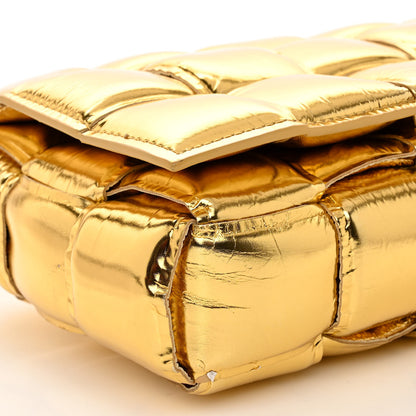 Bottega Veneta Mirror Lambskin Maxi Intreccio Padded Cassette Crossbody Bag Gold 8 of 10