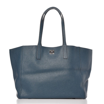 MCM Grained Calfskin Medium Reversible Wandel Tote Blue 3 of 14