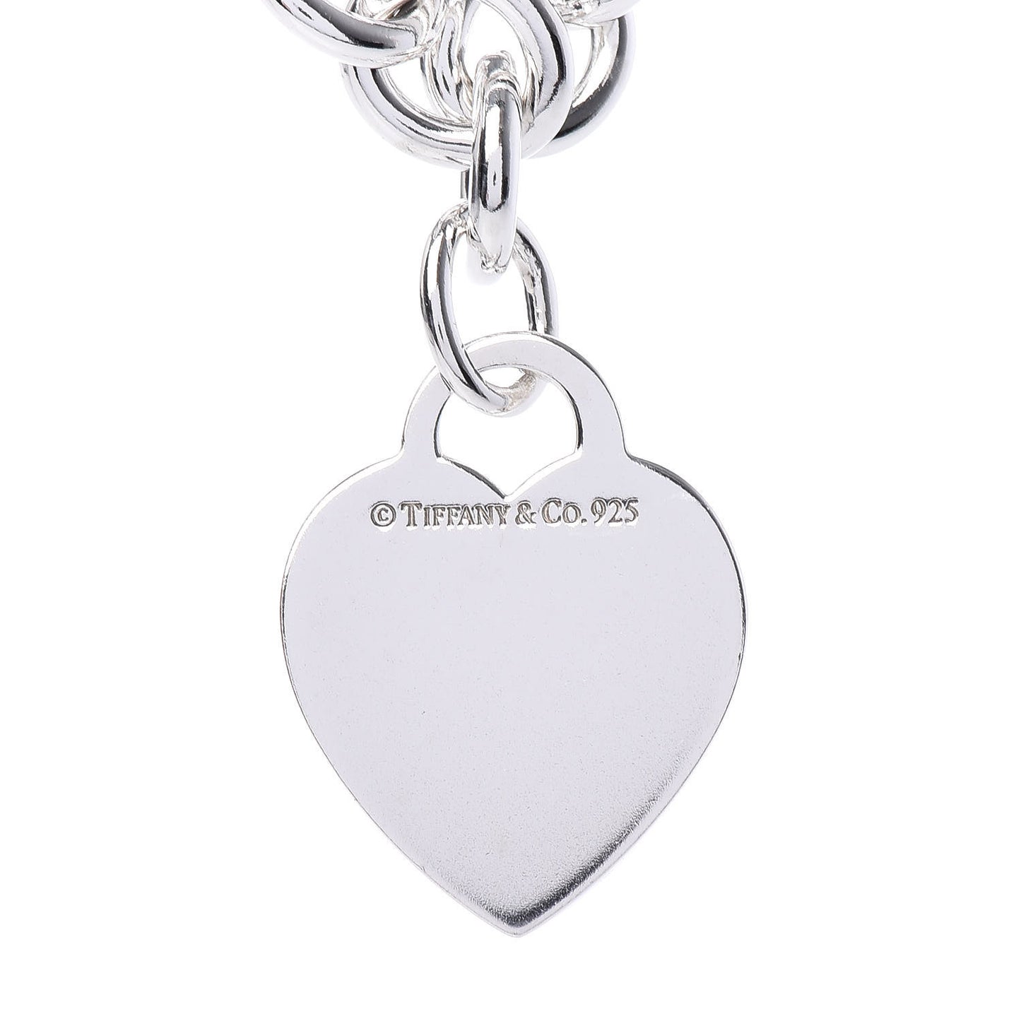 Sterling Silver Heart Tag Toggle Necklace