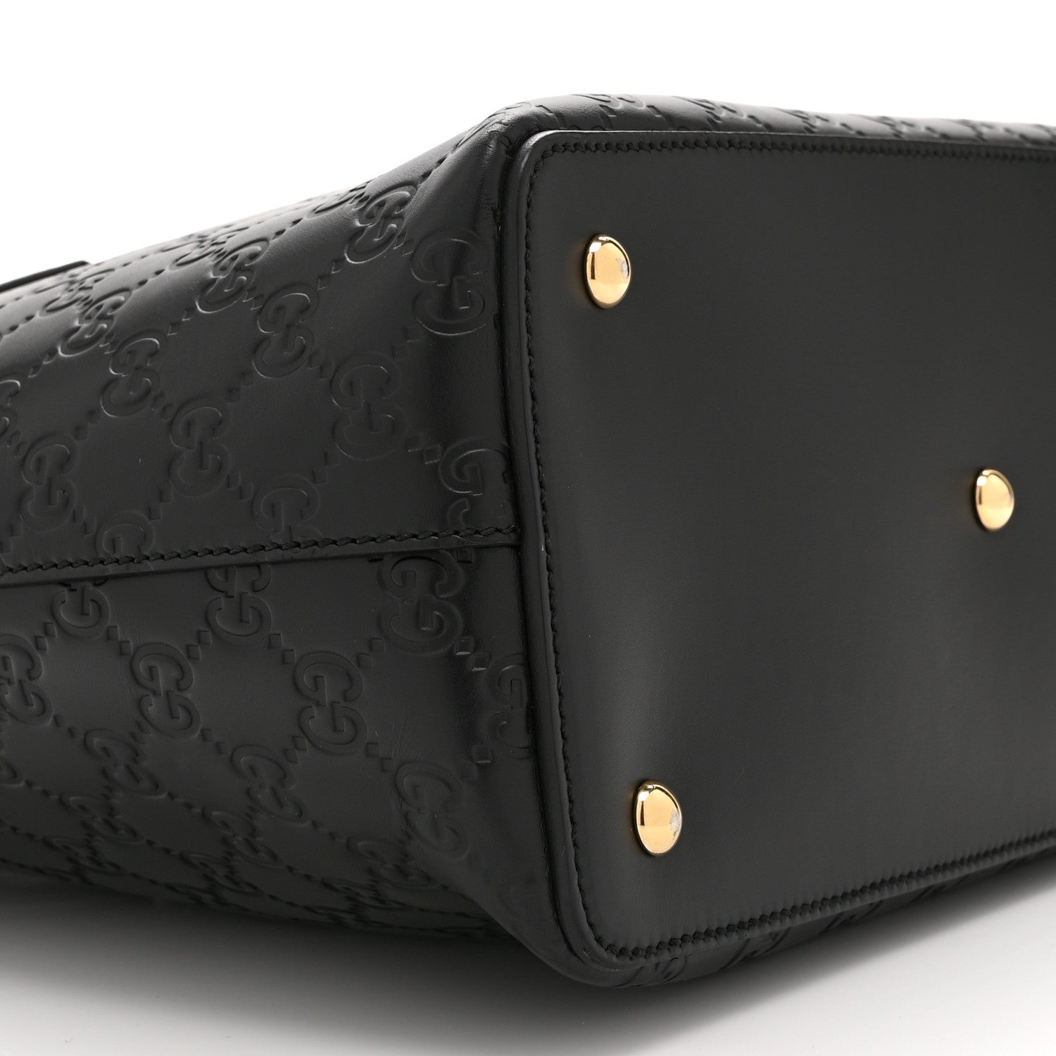 Gucci Guccissima Linea A Foldover Tote Black 10 of 13