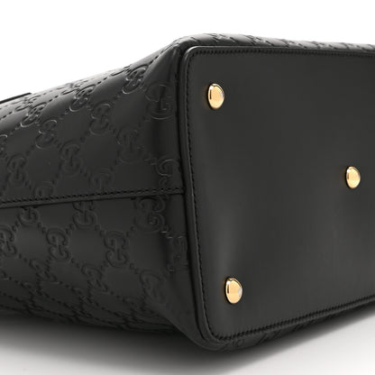 Gucci Guccissima Linea A Foldover Tote Black 10 of 13