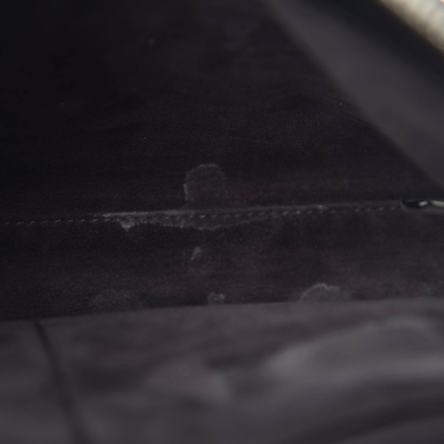 Fendi Shiny Nappa Trapuntata DotCom Chain Satchel Black 9 of 12