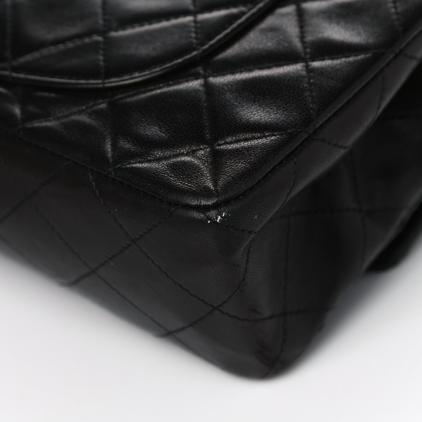 Lambskin Quilted Small Double Flap Black