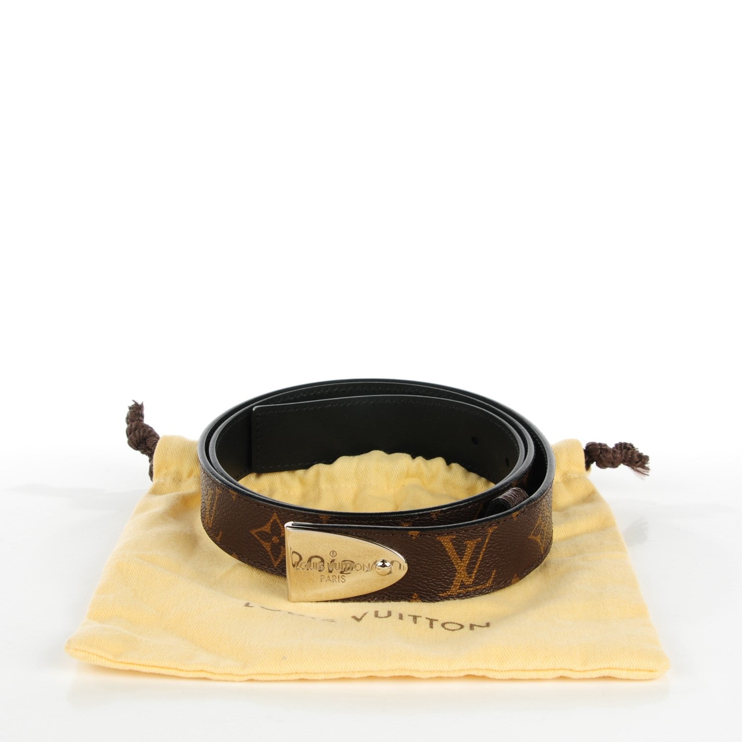 Louis Vuitton Monogram Macassar Hinge Belt 95 38 8 of 8