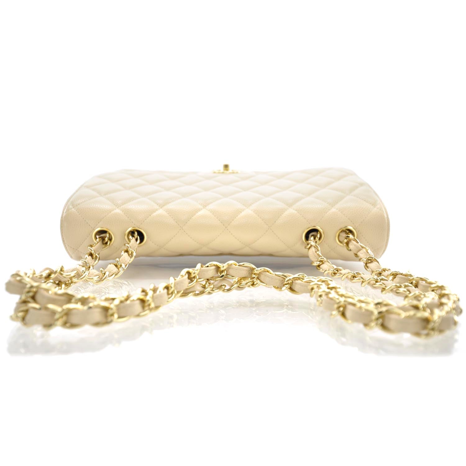 Chanel Caviar Jumbo Single Flap Beige 5 of 12