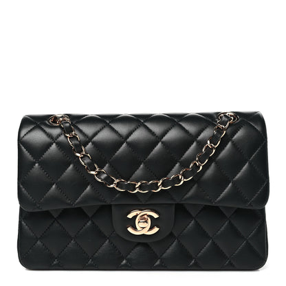 Chanel Lambskin Quilted Small Double Flap Black 1 of 10