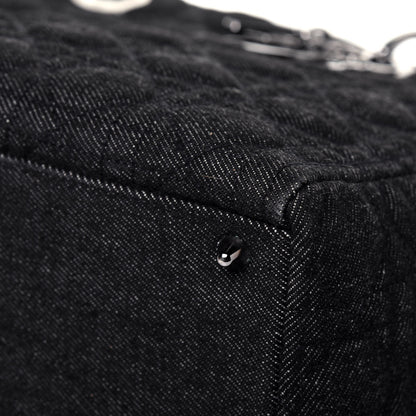 Christian Dior Denim Cannage Large Lady Dior Black 10 of 17