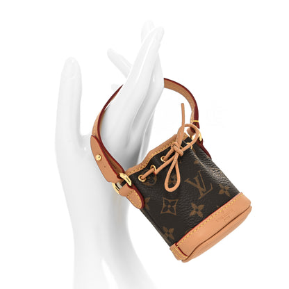 Louis Vuitton Monogram Micro Noe Bag Charm Key Ring 2 of 8