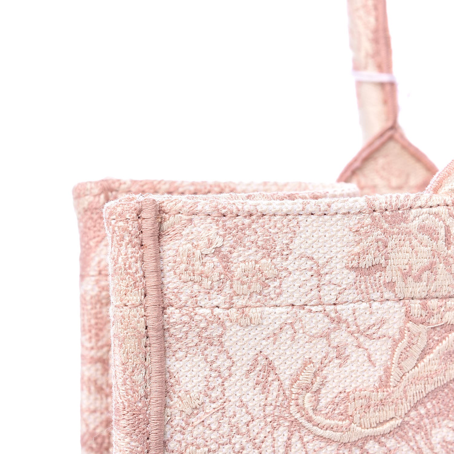 Christian Dior Canvas Embroidered Medium Dioriviera Toile De Jouy Book Tote Rose 11 of 14