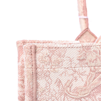Christian Dior Canvas Embroidered Medium Dioriviera Toile De Jouy Book Tote Rose 11 of 14