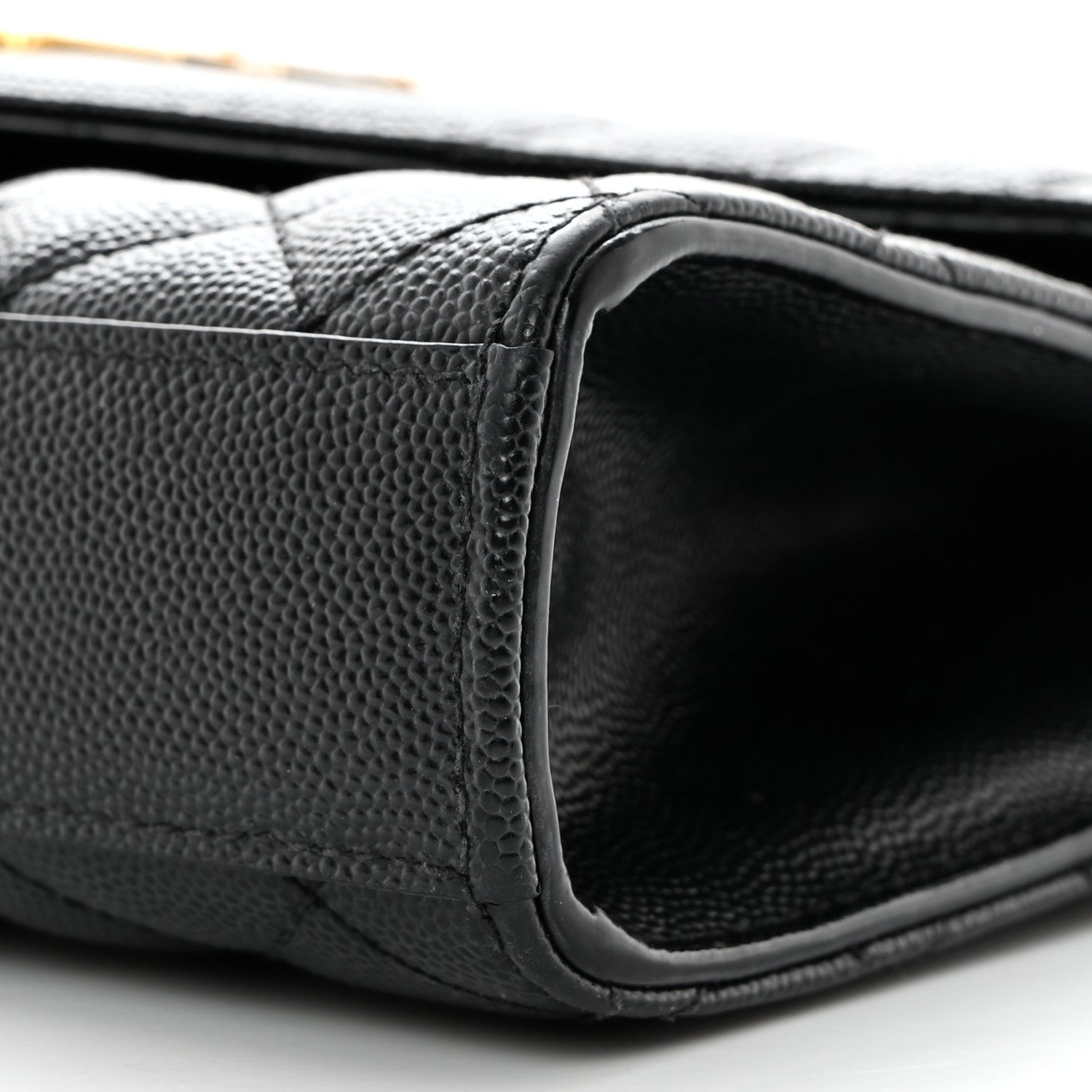 Saint Laurent Grain De Poudre Textured Mixed Matelasse Triquilt Small Monogram Satchel Black 11 of 11