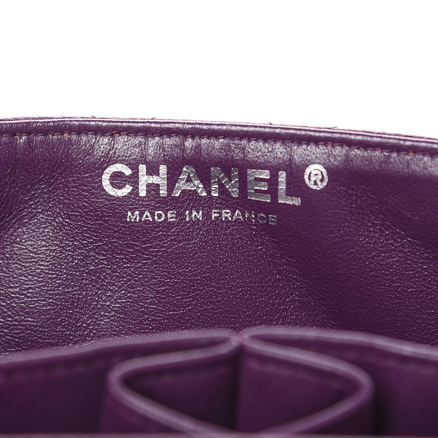 Caviar Quilted East West Flap Purple