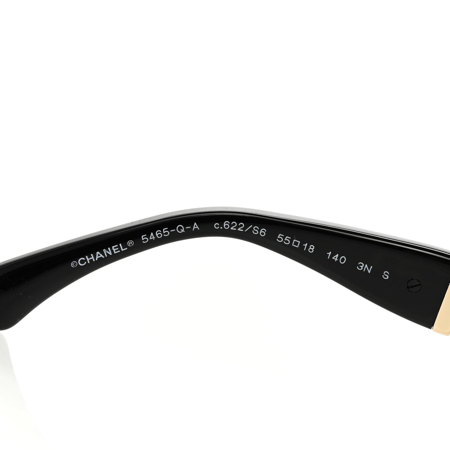 Acetate Chain Sunglasses 5465-Q-A Black