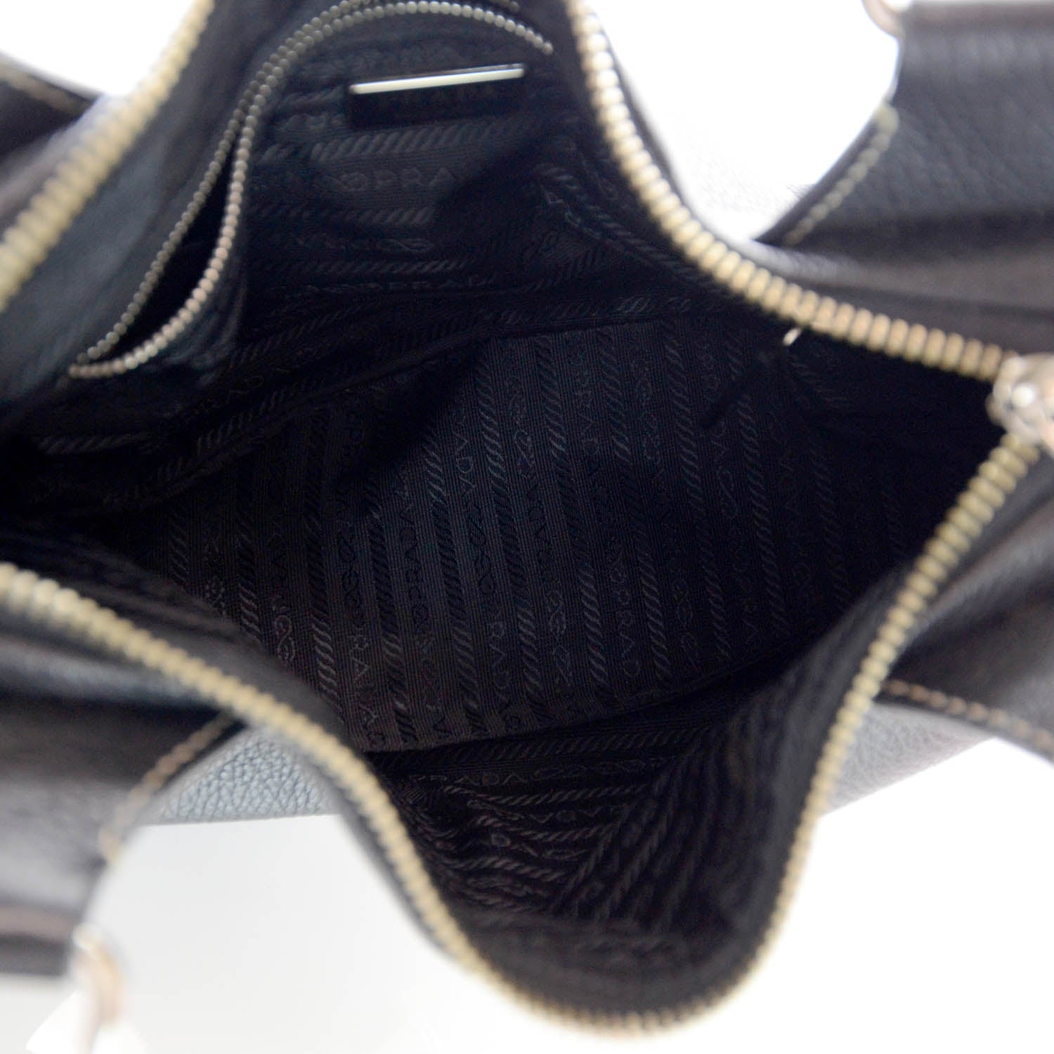 Prada Vitello Daino Box Shoulder Bag Nero Black 7 of 7