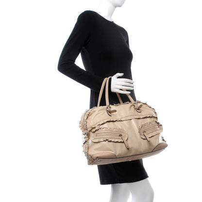 Gucci Calfskin Ruffle Medium Sabrina Boston Tote Nude 2 of 14
