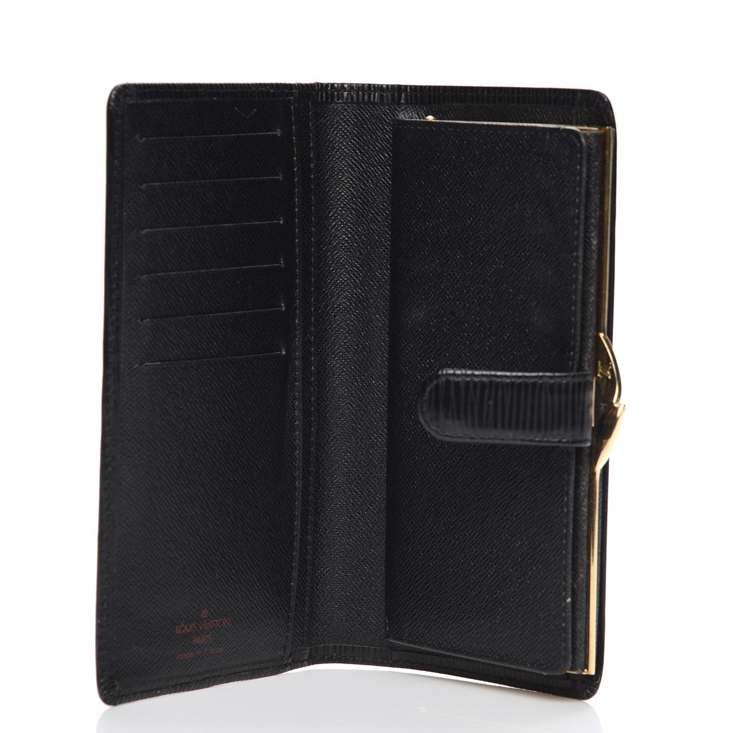 Louis Vuitton Epi Viennois Continental French Purse Wallet Black 5 of 9