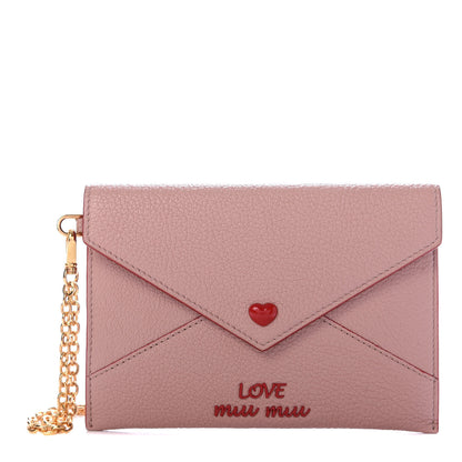 Miu Miu Goatskin Madras Love Wristlet Pouch Orchidea 1 of 8