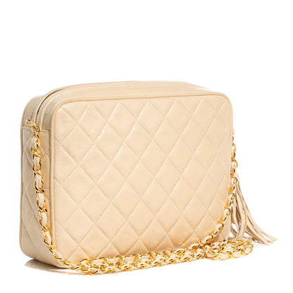 Chanel Lambskin Quilted Camera Case Beige Clair 3 of 9