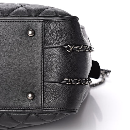 Chanel Calfskin Quilted Frame In Chain Tote Black 6 of 12