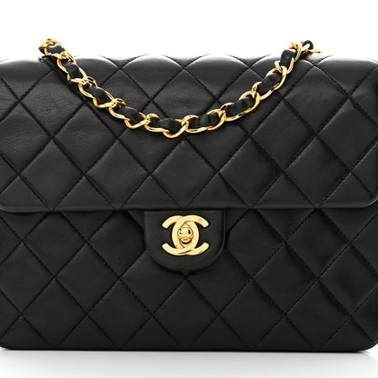 Chanel Lambskin Quilted Mini Square Flap Bag Black 8 of 10