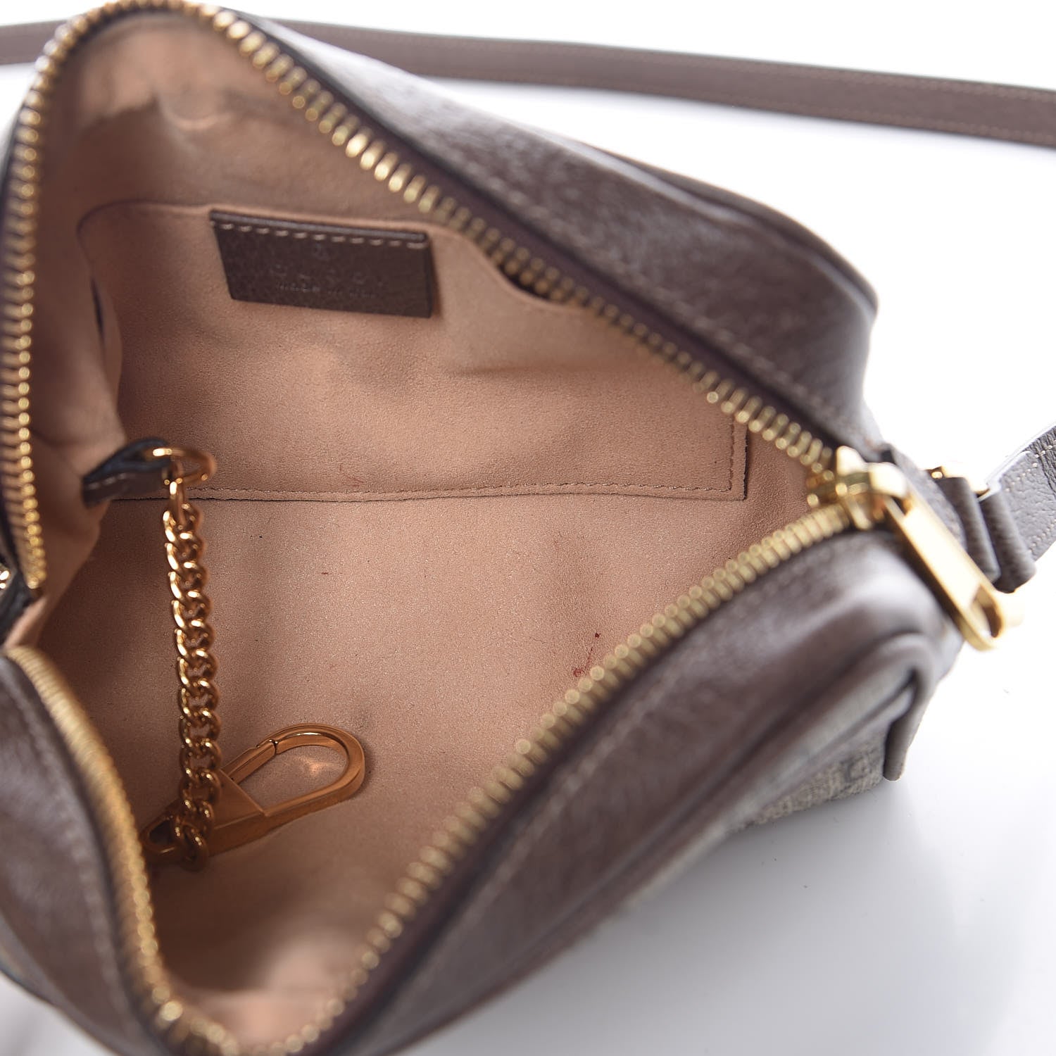 Gucci GG Supreme Monogram Web Mini Ophidia Shoulder Bag Brown 5 of 12