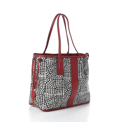 MCM Visetos Medium Liz Reversible Shopper Tote Ruby Red 11 of 16