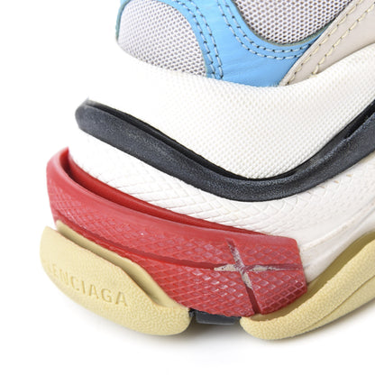 Balenciaga Fabric Mesh Womens Triple S Sneakers 36 White Blue Pink 9 of 10
