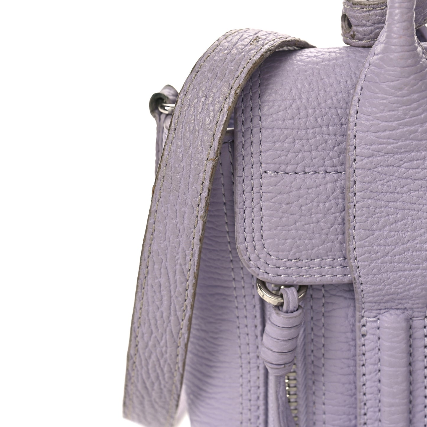 Textured Calfskin Mini Pashli Satchel Lilac