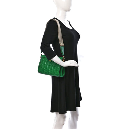 Gucci Calfskin GG Matelasse Small Slim Chain Shoulder Bag Spring Green Natural 2 of 16
