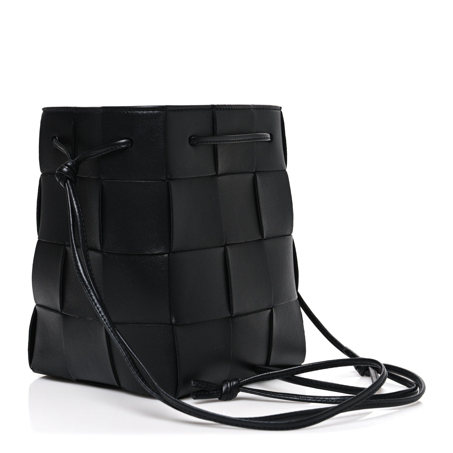 Bottega Veneta Nappa Maxi Intrecciato Cassette Bucket Bag Black 2 of 8