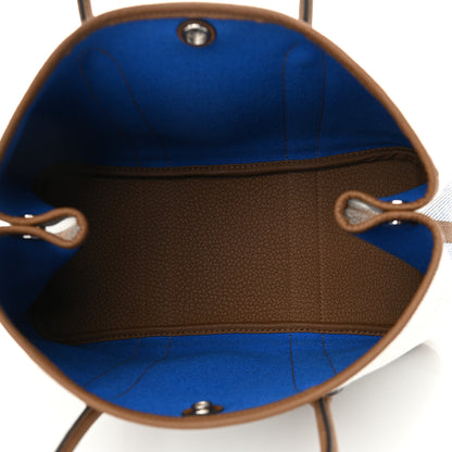 Hermes Twill H Negonda Garden Party 30 TPM Tote Ecru Alezan Bleu Bill 5 of 10