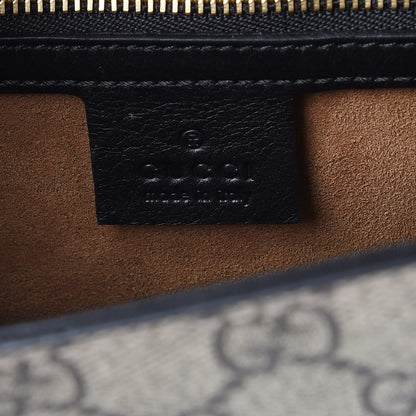 Gucci GG Supreme Monogram Calfskin Small Padlock Top Handle Bag Beige Black Cuir 7 of 9