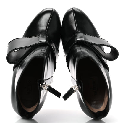 Valentino Garavani Calfskin Bow Ankle Boots 35 Black 2 of 10