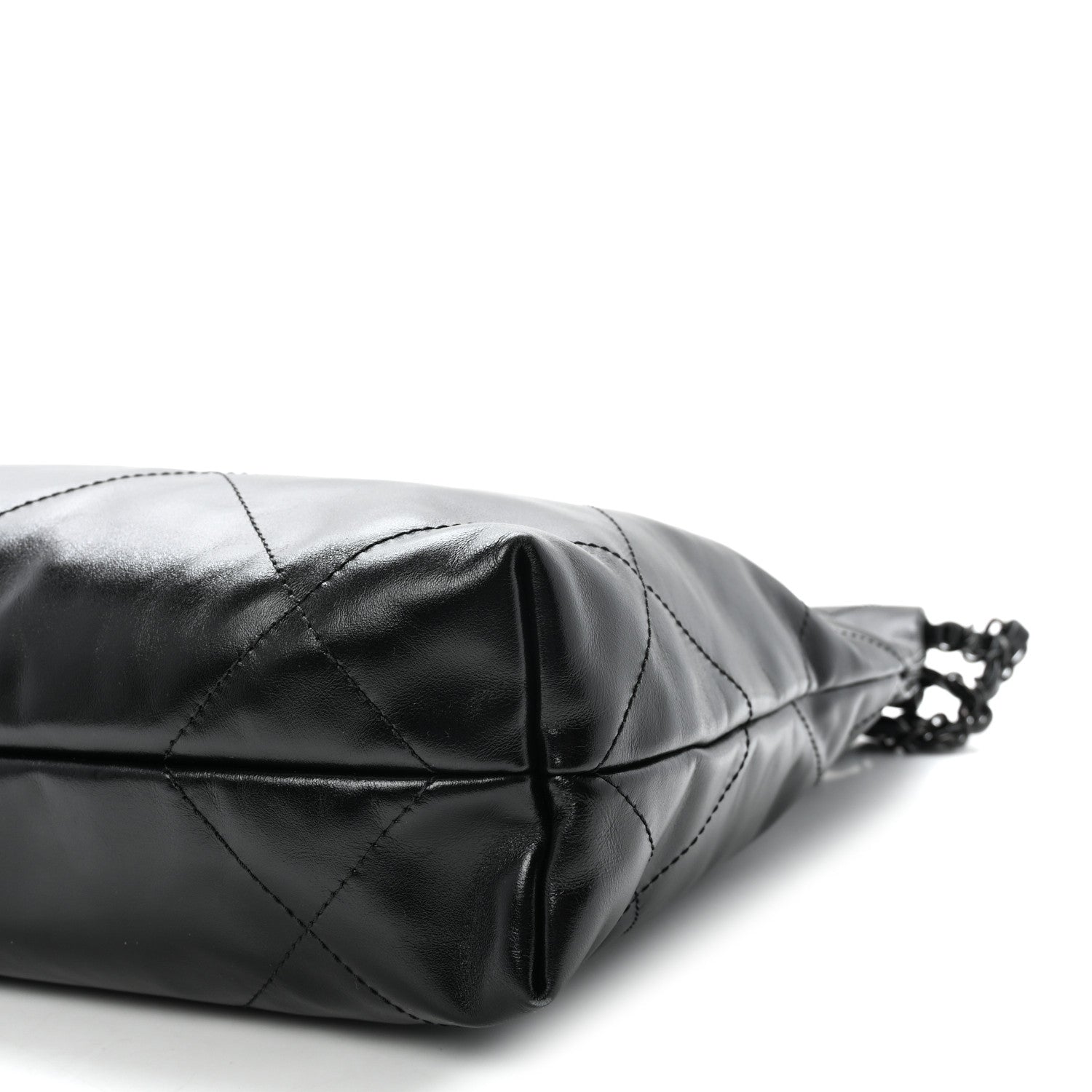 Chanel Shiny Calfskin Quilted Small Chanel 22 So Black 11 of 12