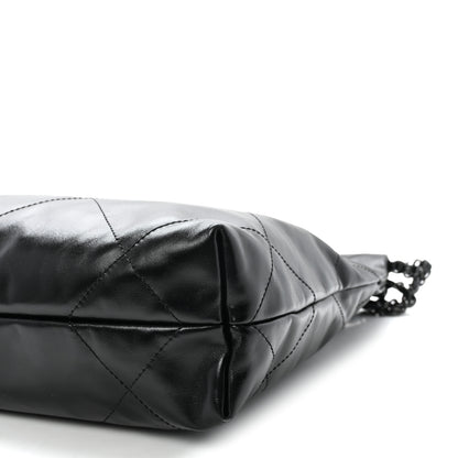 Chanel Shiny Calfskin Quilted Small Chanel 22 So Black 11 of 12
