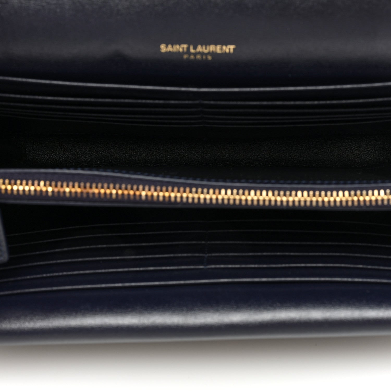 Saint Laurent Smooth Calfskin Monogram Sulpice Chain Wallet Black 5 of 9