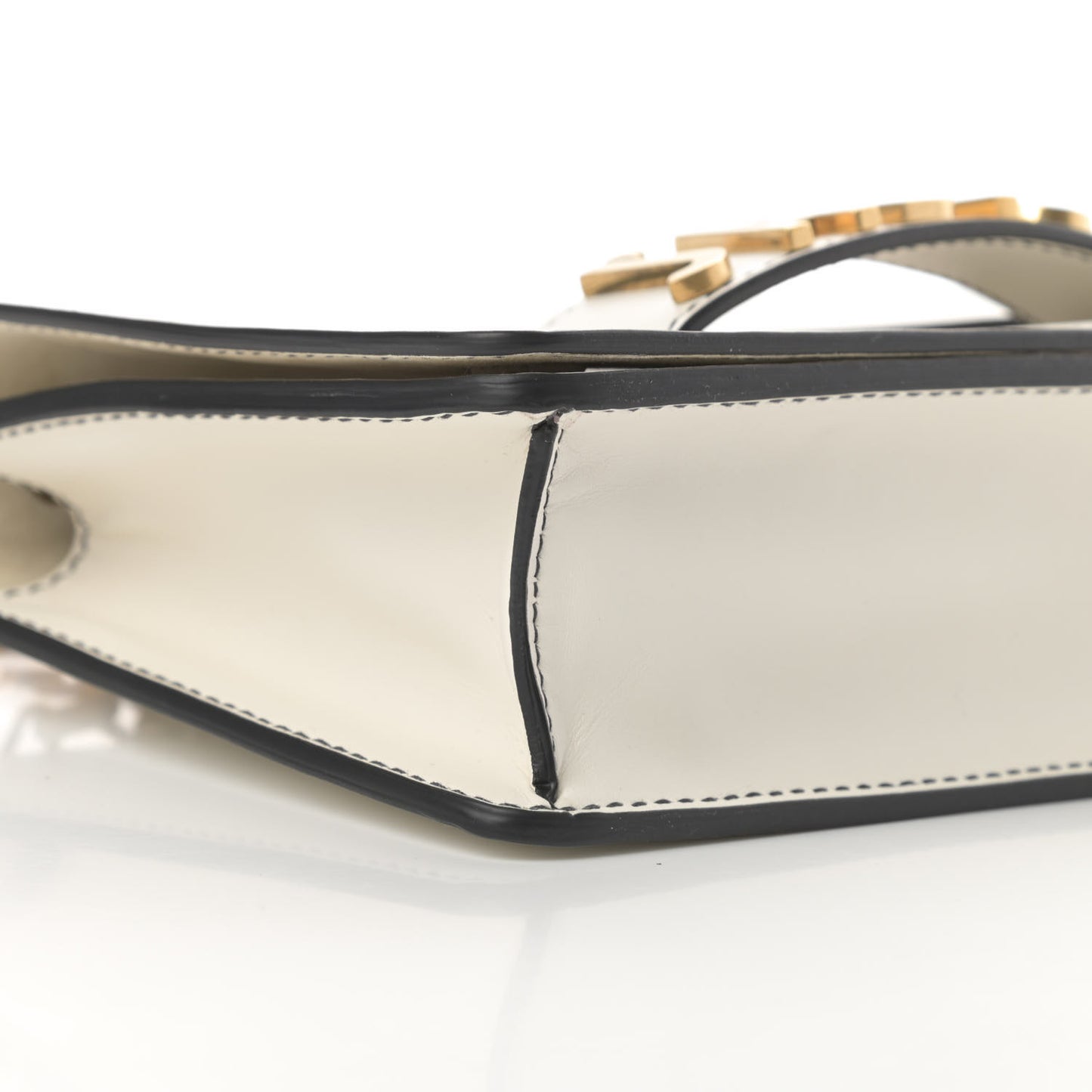 Calfskin J'Adior Chain Flap Bag Off White