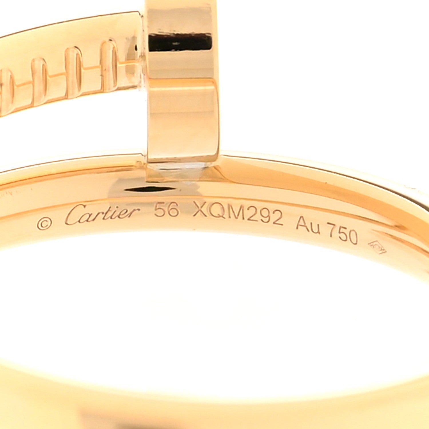 Cartier 18K Yellow Gold Juste Un Clou Ring 56 7.5 4 of 5
