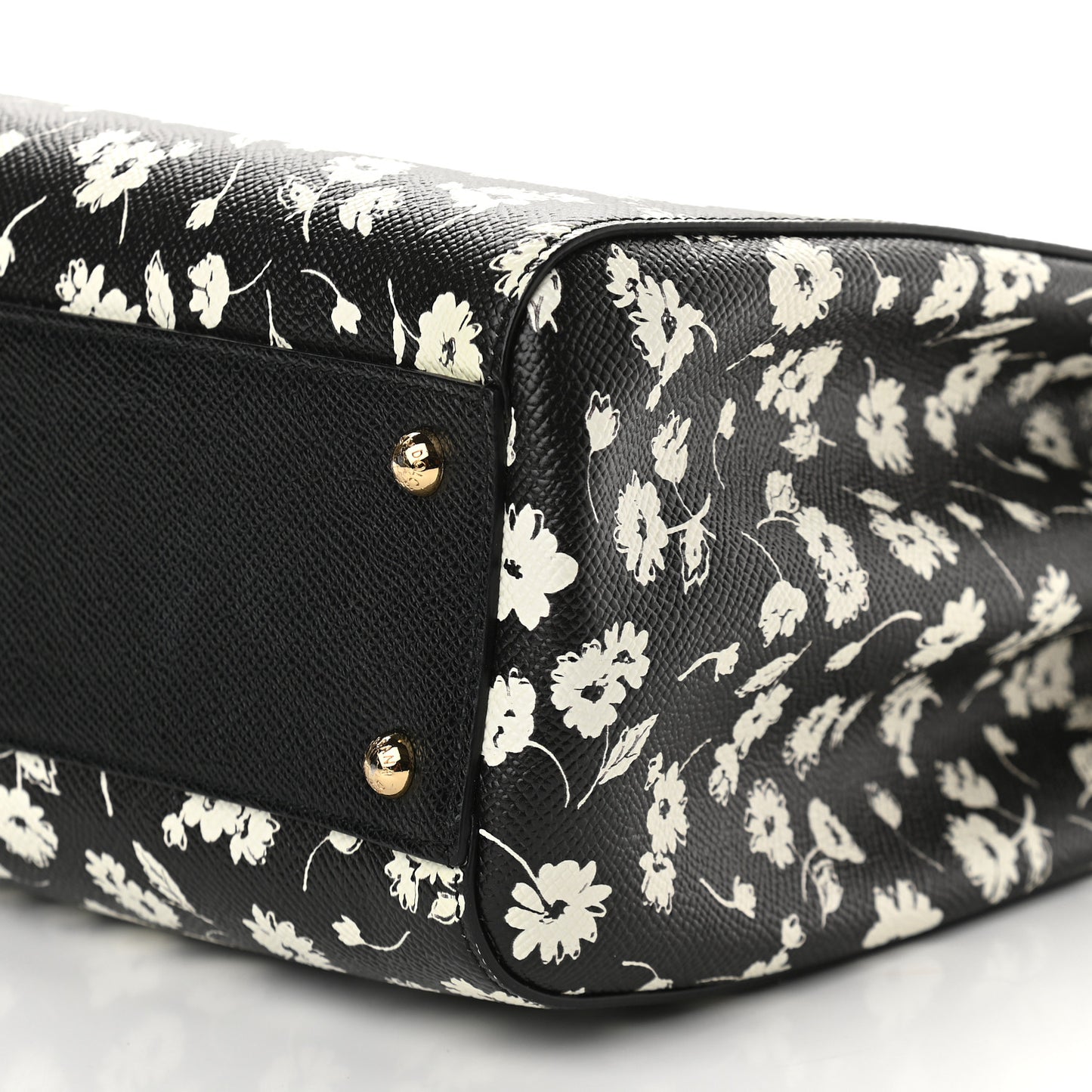 Dauphine Floral Print Satchel Black