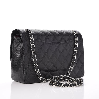 Chanel Caviar Quilted Jumbo Double Flap Black 3 of 8
